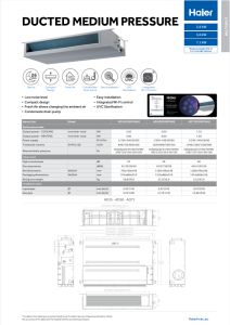 Ducted Medium Pressure Multisplit - Com. - ENG